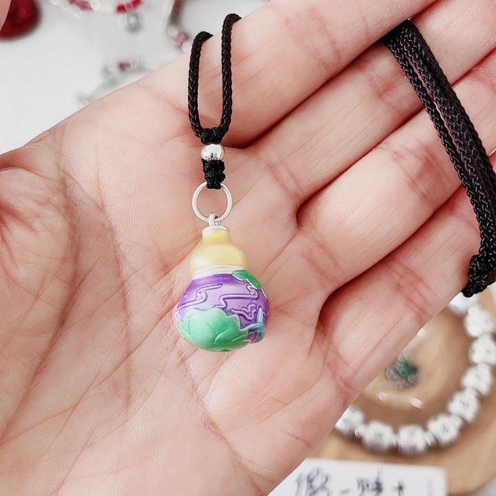 珐琅吊坠足银大葫芦