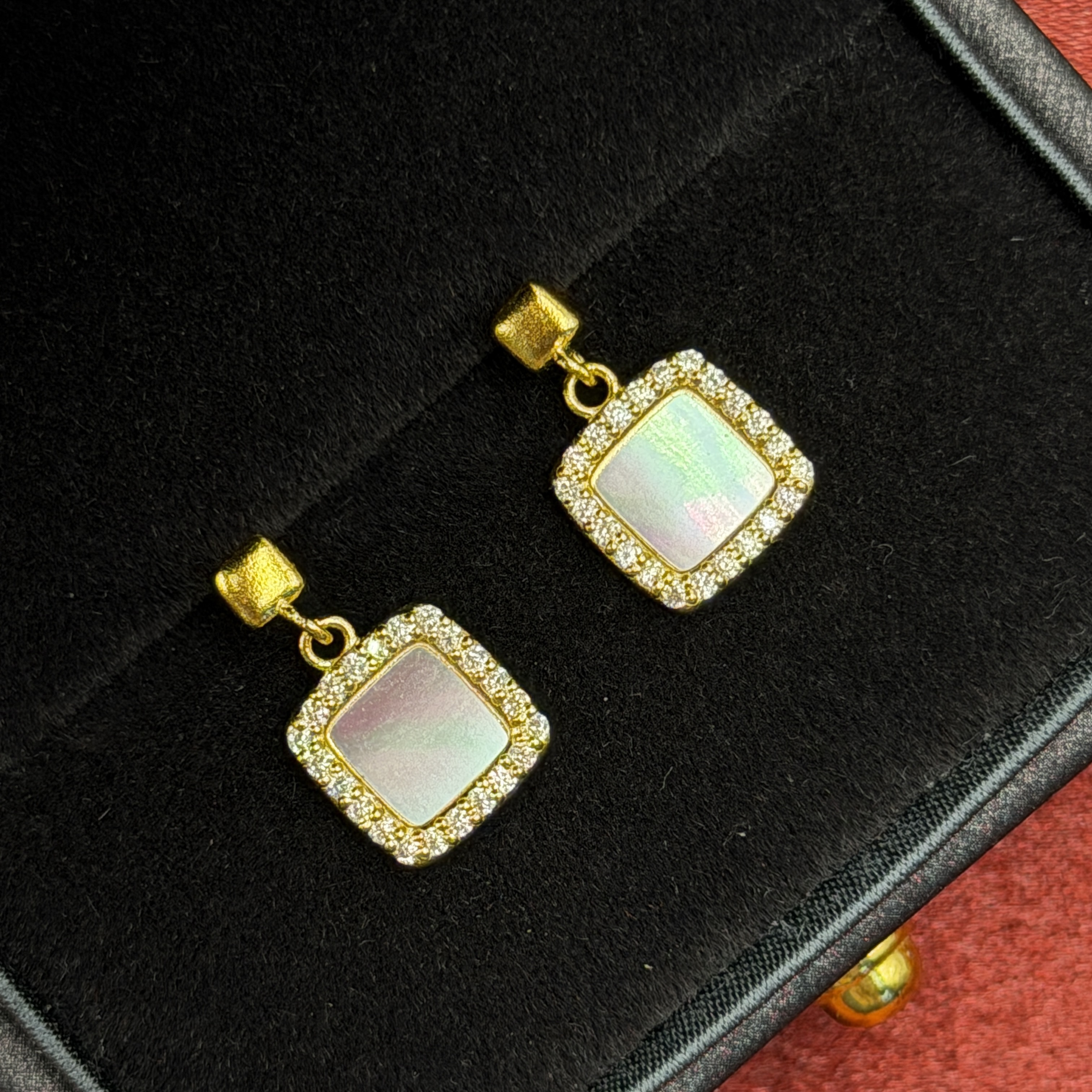 黄金足金999【】镶嵌款耳环黄金首饰