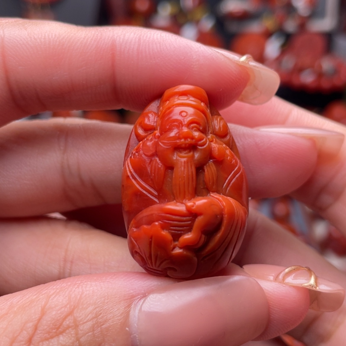 【闪购商品】南红玛瑙财神爷未镶嵌