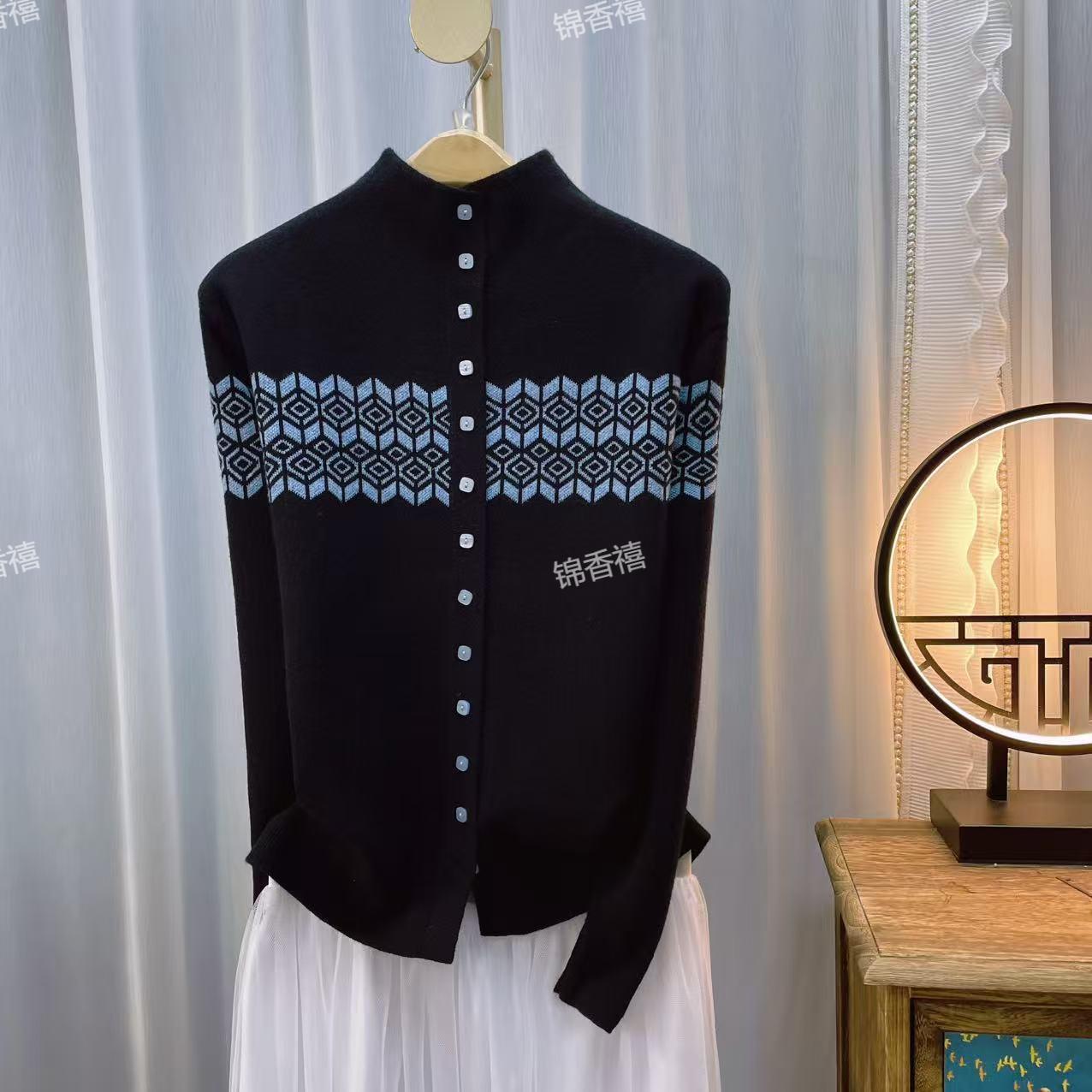 [V932-蓝骑士]秋款长袖时尚减龄百搭显瘦针织开衫女