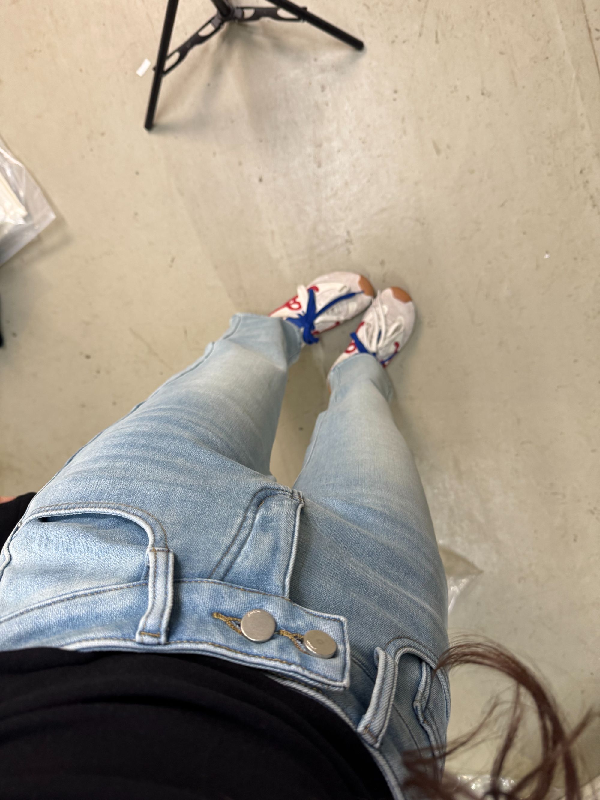 YOYO自制【浅色烟管】秋冬水稻城双拥弹力烟管裤长裤显瘦牛仔裤