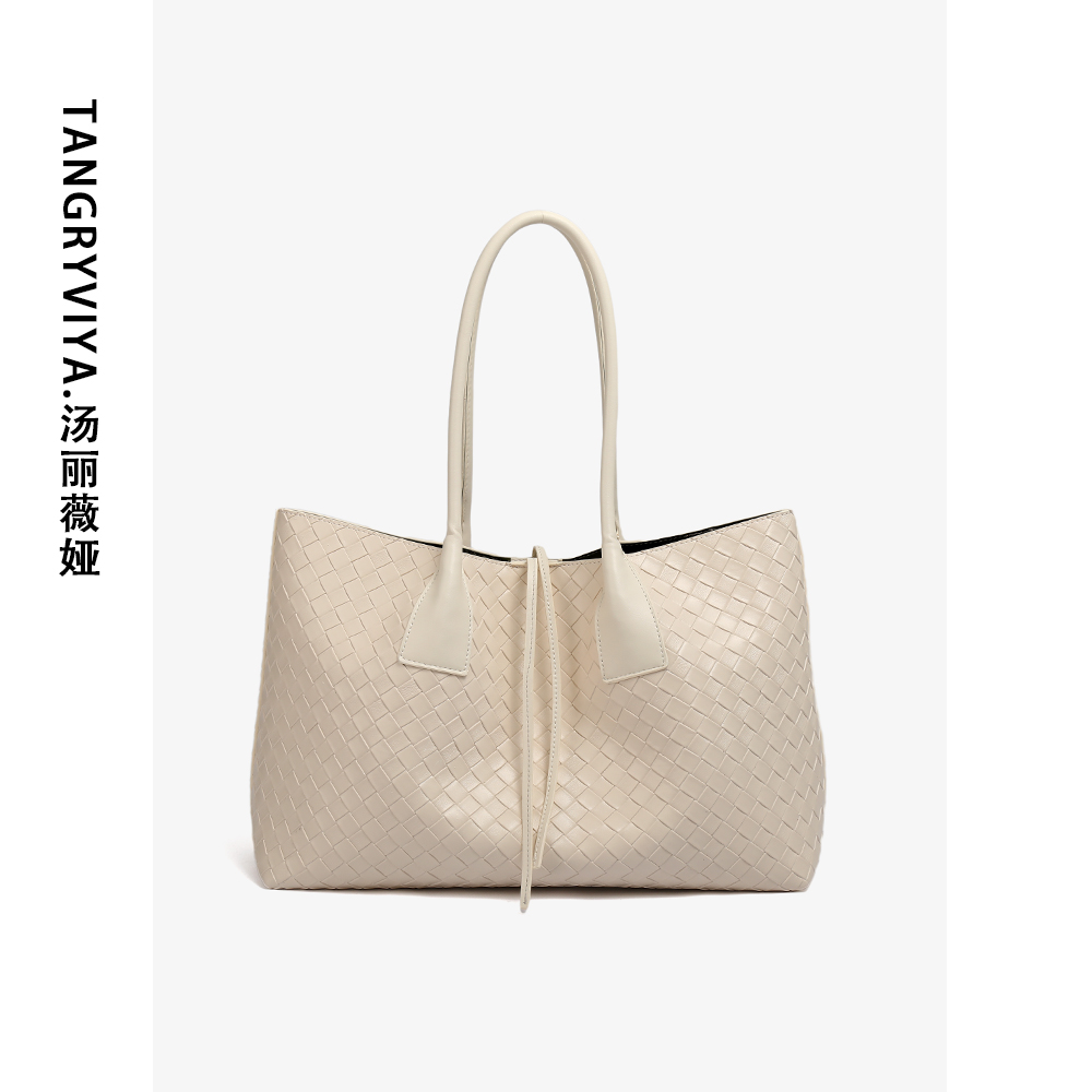 2025新款高级质感网红编织托特包大容量通勤单肩包