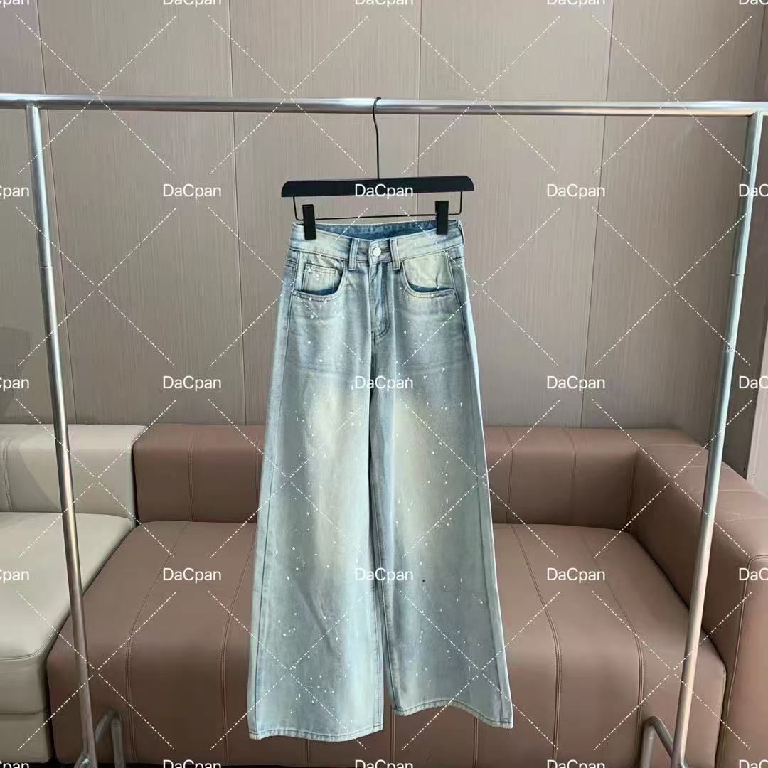 DACPAN-“繁星流动”立体喷漆阔腿牛仔裤2025/盼·PP 7902