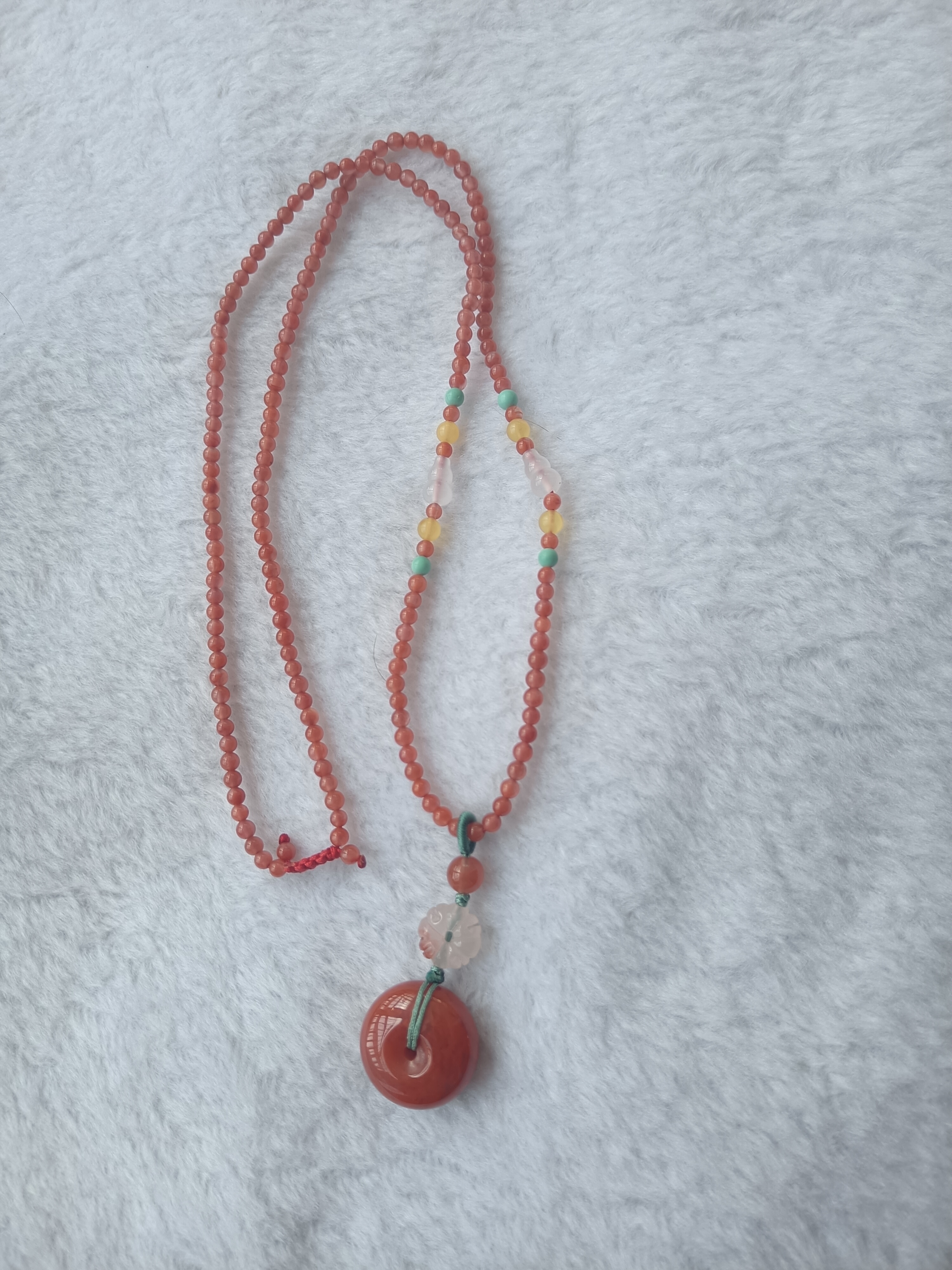 天然南红平安扣吊坠24.20g