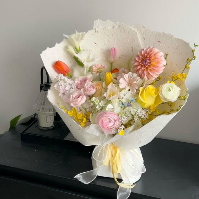 10包特惠新款东巴纸原木浆纯手工手撕花瓣纸鲜花包装花艺资材diy