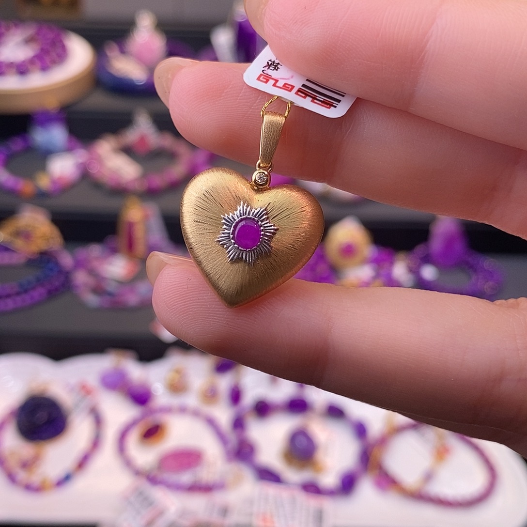 苏纪石（舒俱来）18K金镶嵌吊坠(不含链)