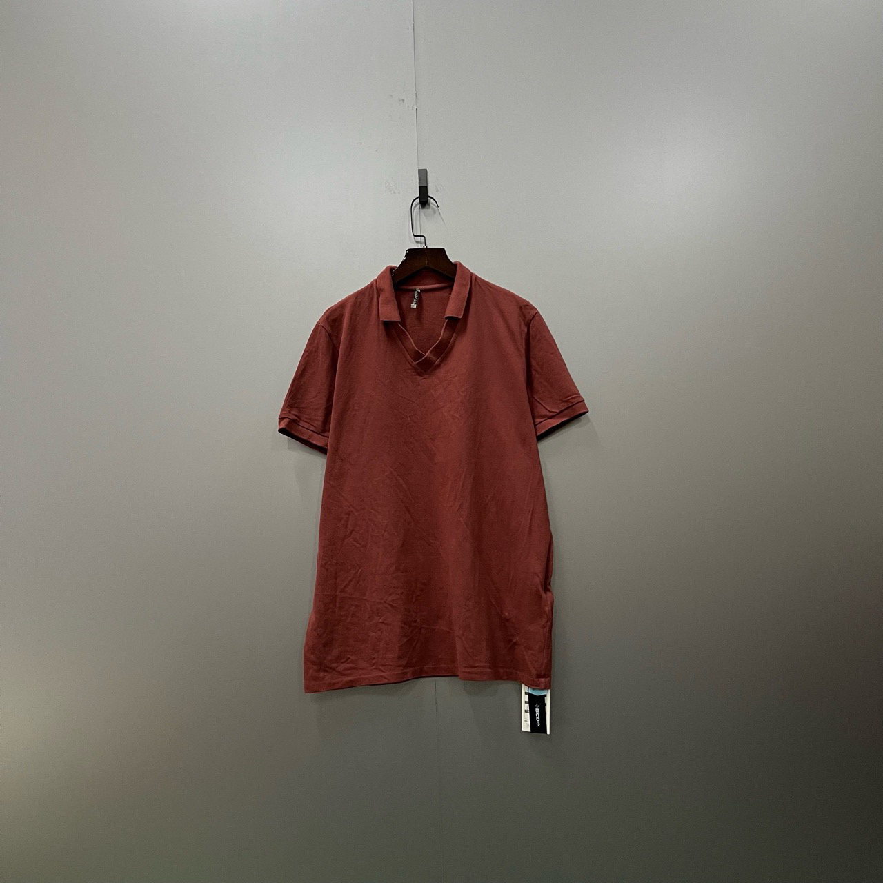 (bb) 119 Bottega Veneta BV 砖红色V领短袖 50码/95新 fg201762