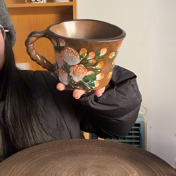 微***雨手捏手绘景德镇陶瓷