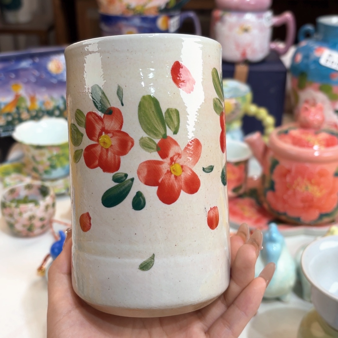 景德镇手绘高温釉下彩陶瓷茶具