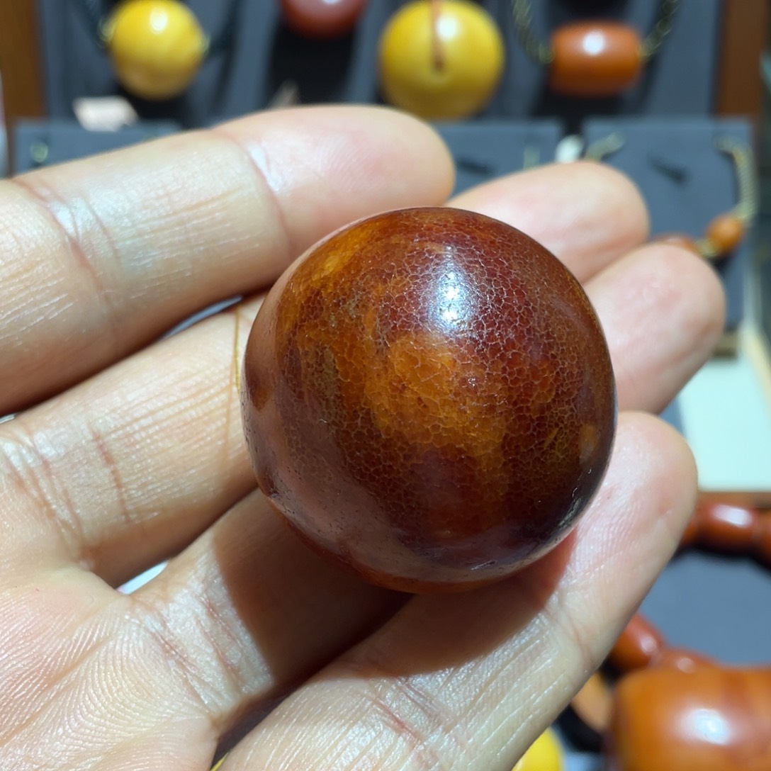 蜜蜡颈饰未镶嵌天然老蜜蜡单珠直径32