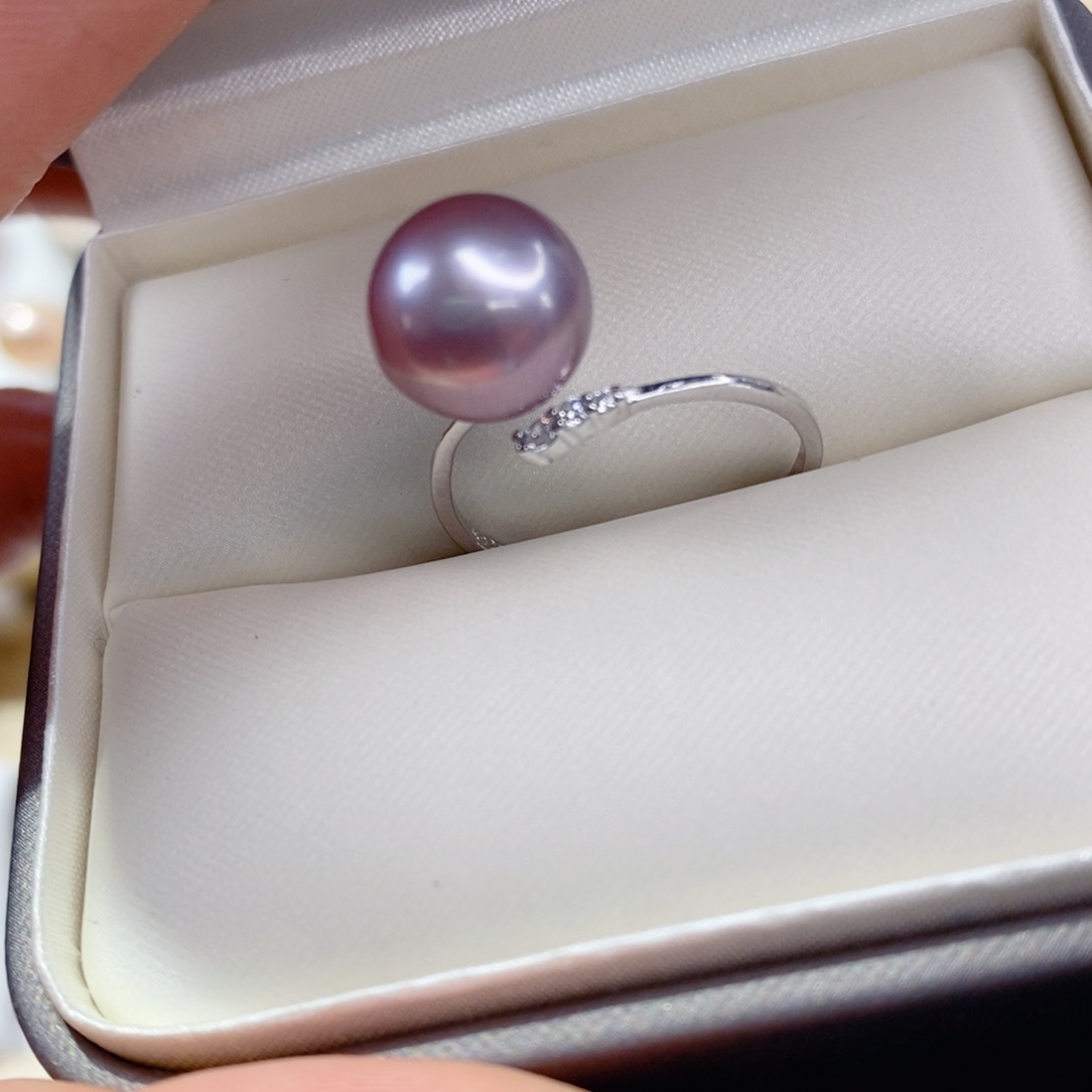 淡水珍珠戒指银S925镶嵌