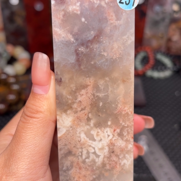 石材桂林鸡血意境摆件，编号:231