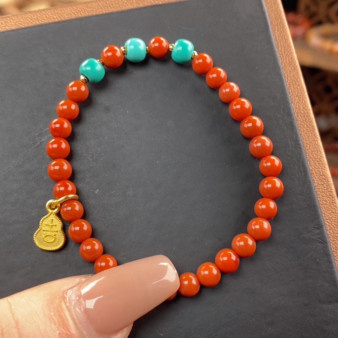 南红玛瑙未镶嵌手链