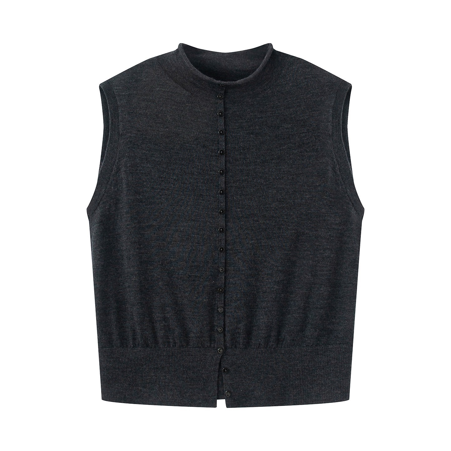 艾家商场同款2025夏季新款立领无袖针织衫马甲女AR803030