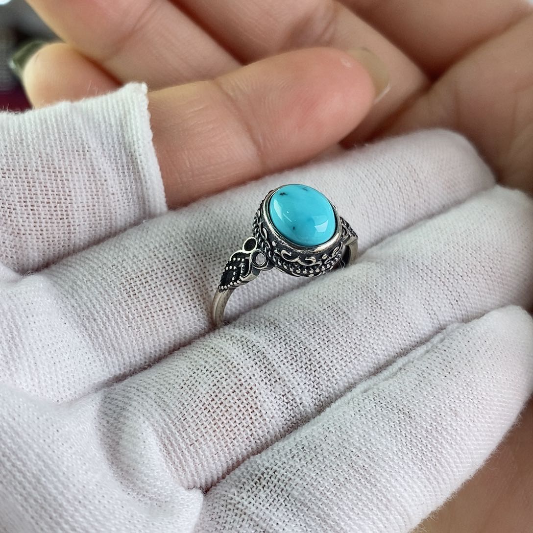 绿松石珠宝奇石银S925镶嵌