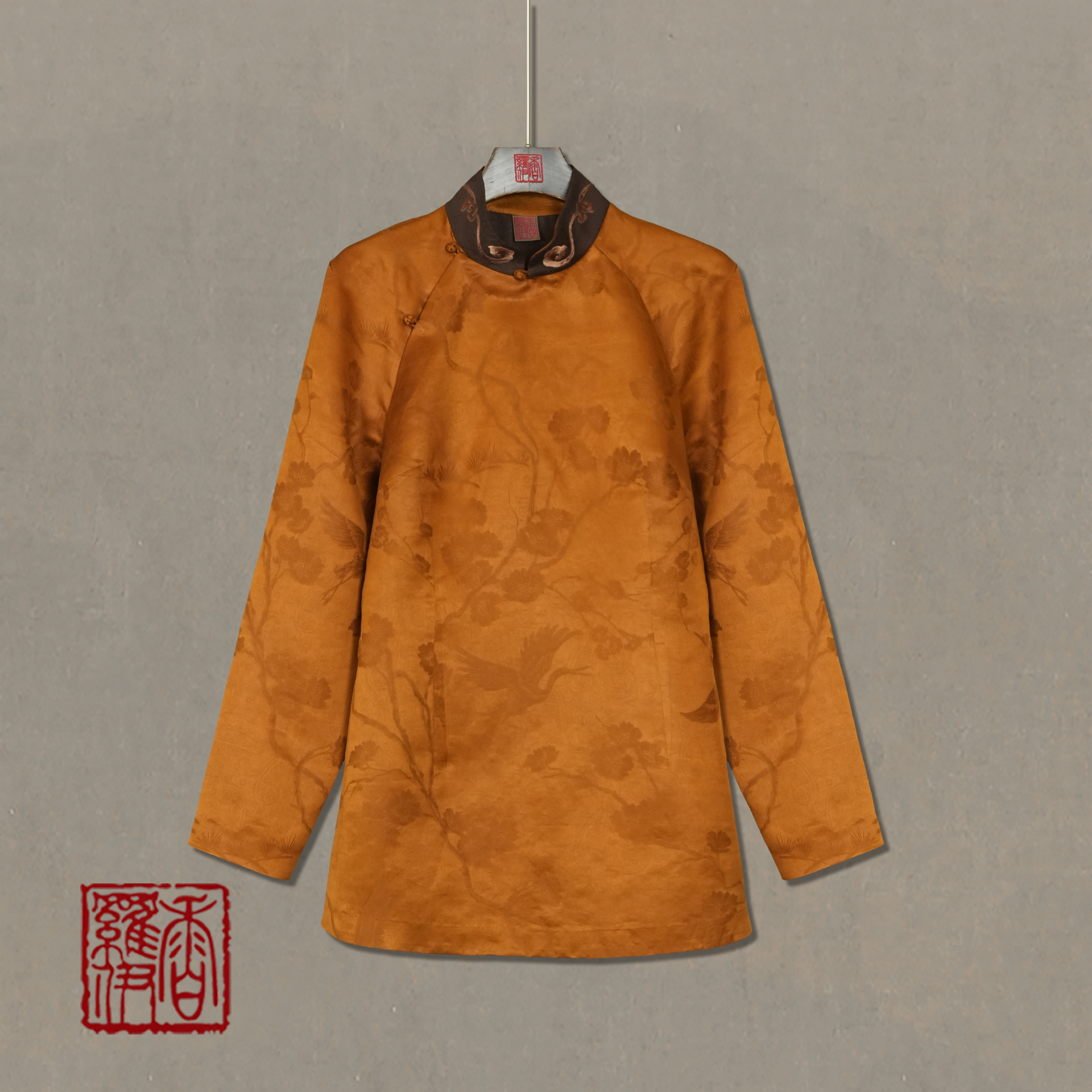【】传统中式汉服绣花上衣