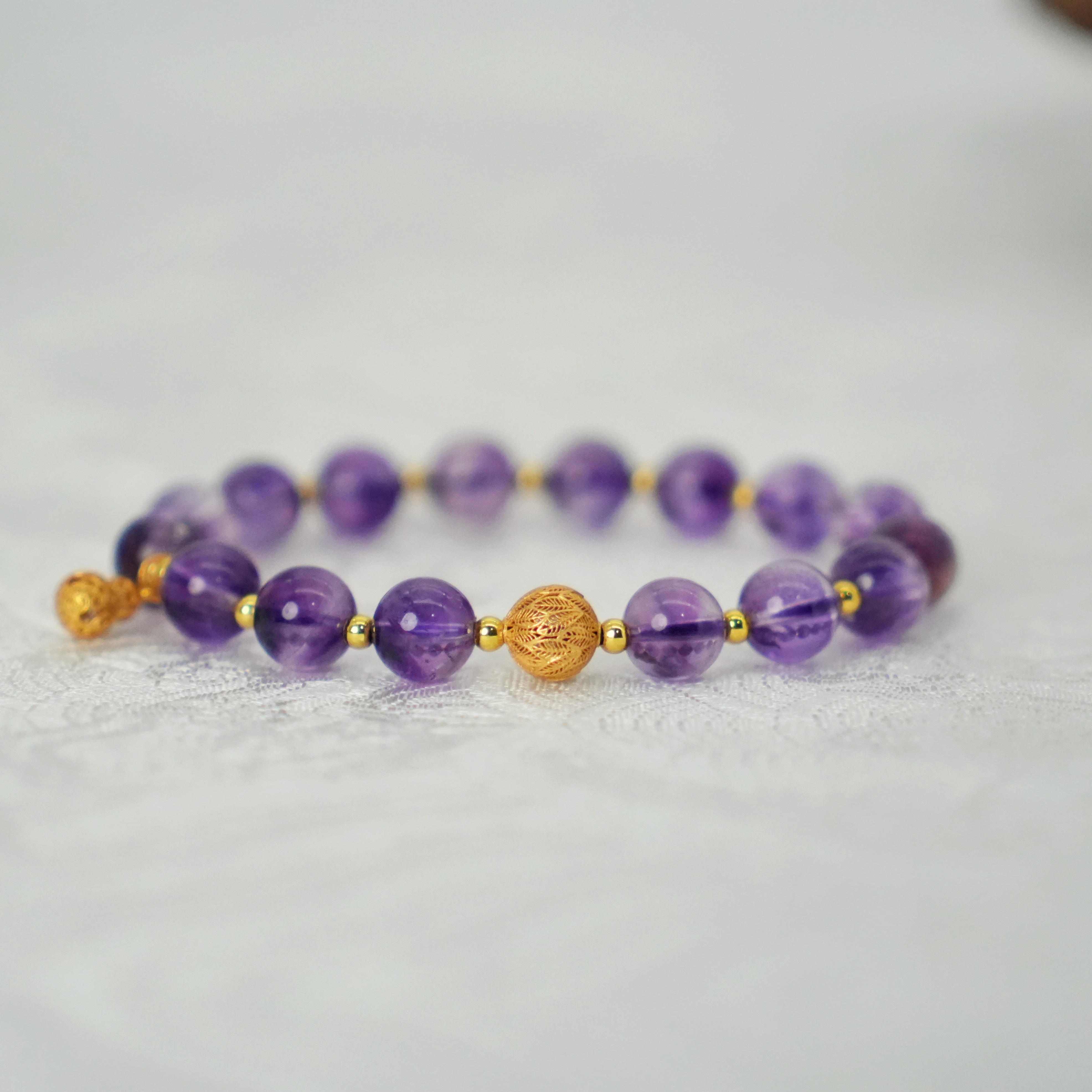 【 一本万利】紫超七水晶手串8-9mm（天然珠宝多样性发其一）