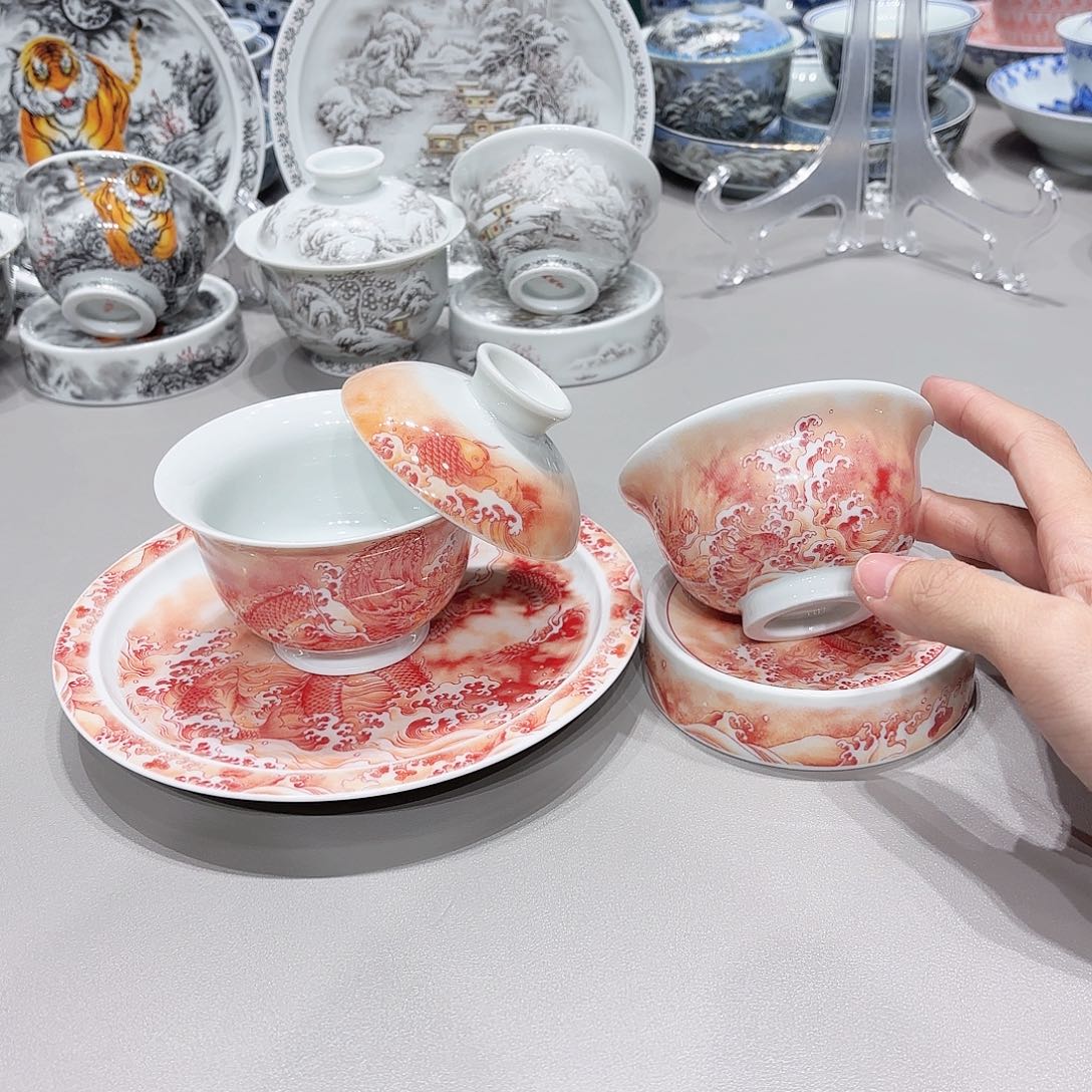盖碗景德镇高温茶具