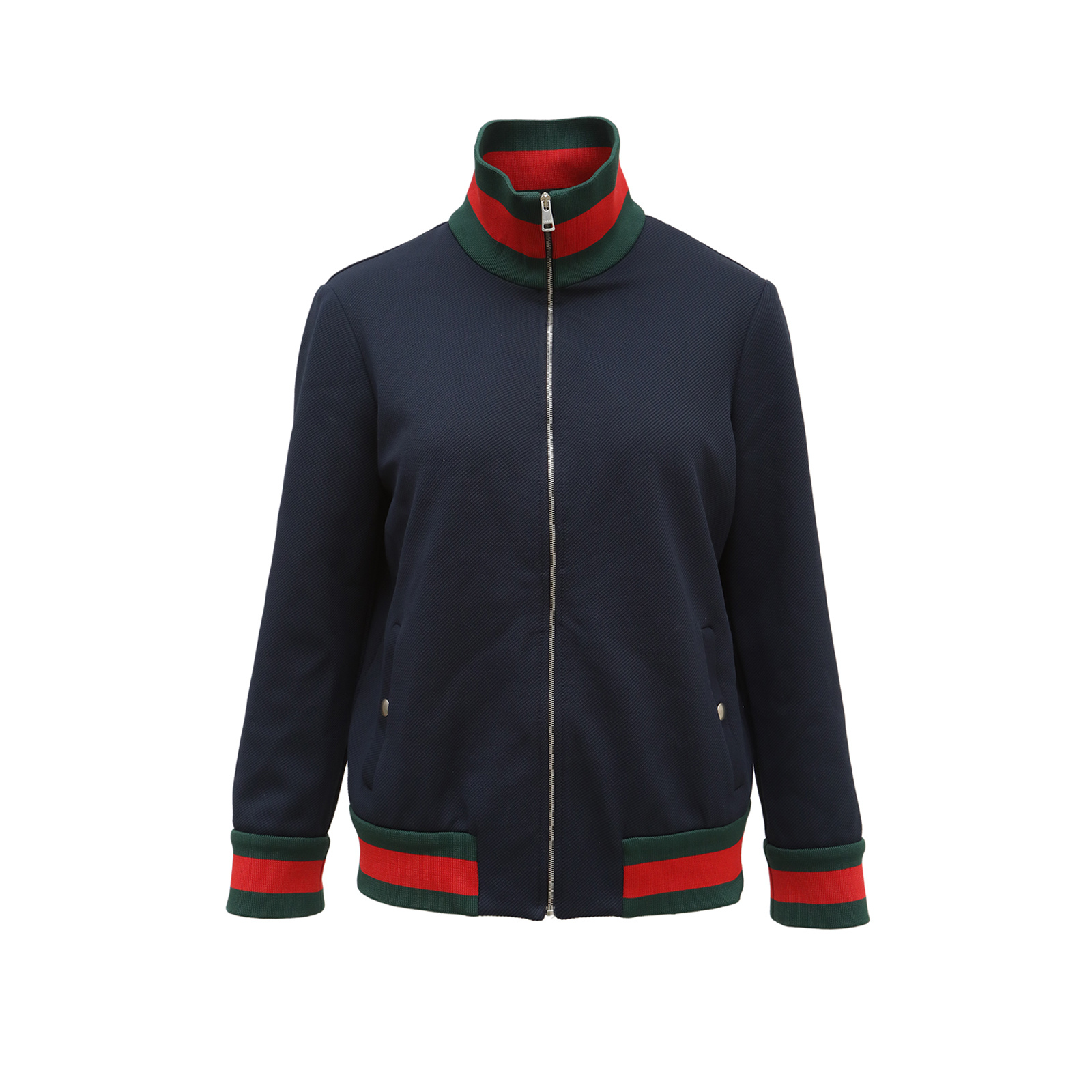 99新 GUCCI/古驰 积分-100汤/P244380066/拼色外套 蓝黑