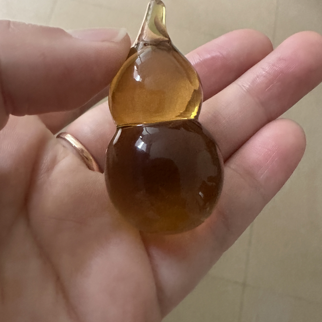 缅甸天然琥珀蓝珀葫芦吊坠