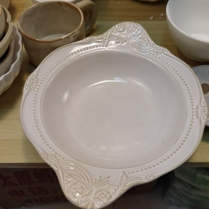 瓷片微瑕玫瑰小双儿两个一组 送料碟一个