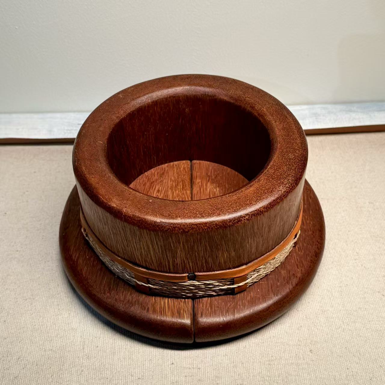 PACIFICGREEN纯手工椰木复古怀旧烟灰缸精致客厅桌面摆件