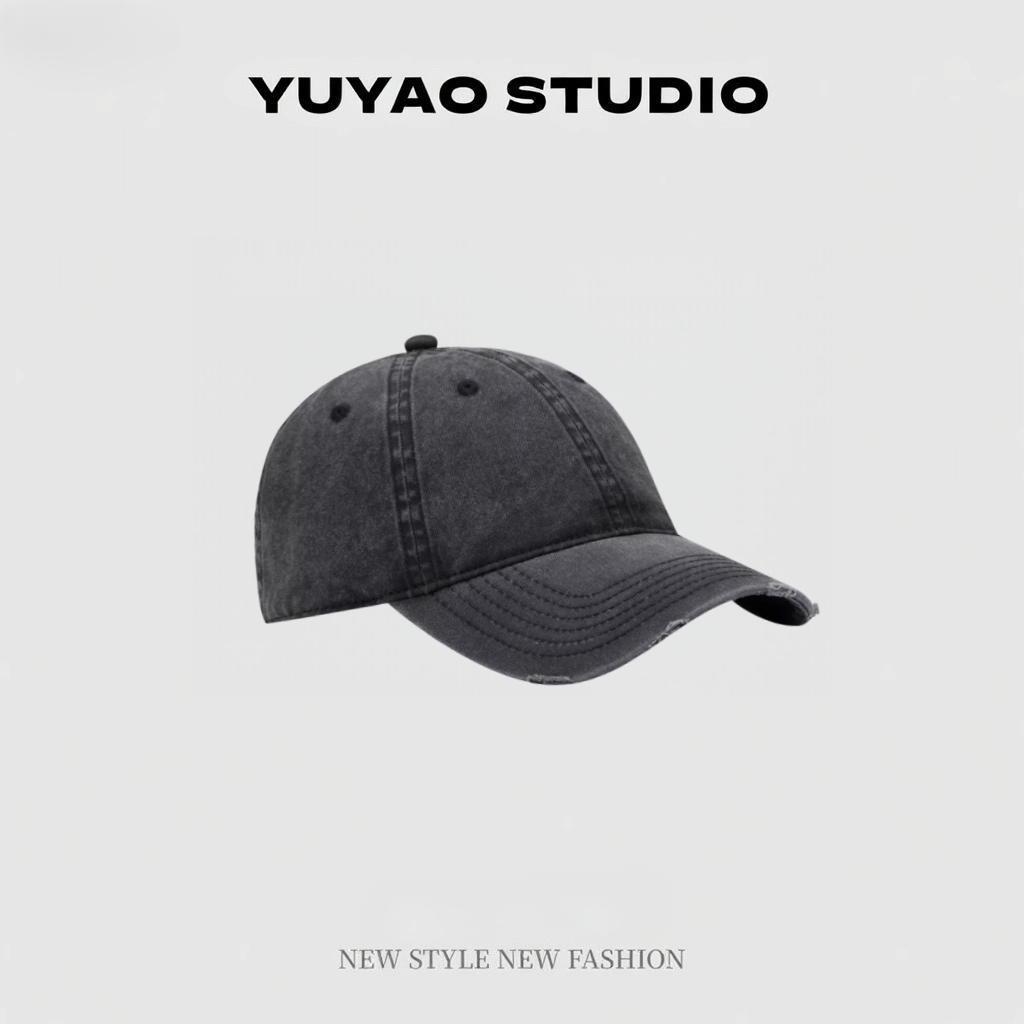 【牛仔光版帽】明星同款高品质光板棒球帽牛仔复古简约软顶纯色