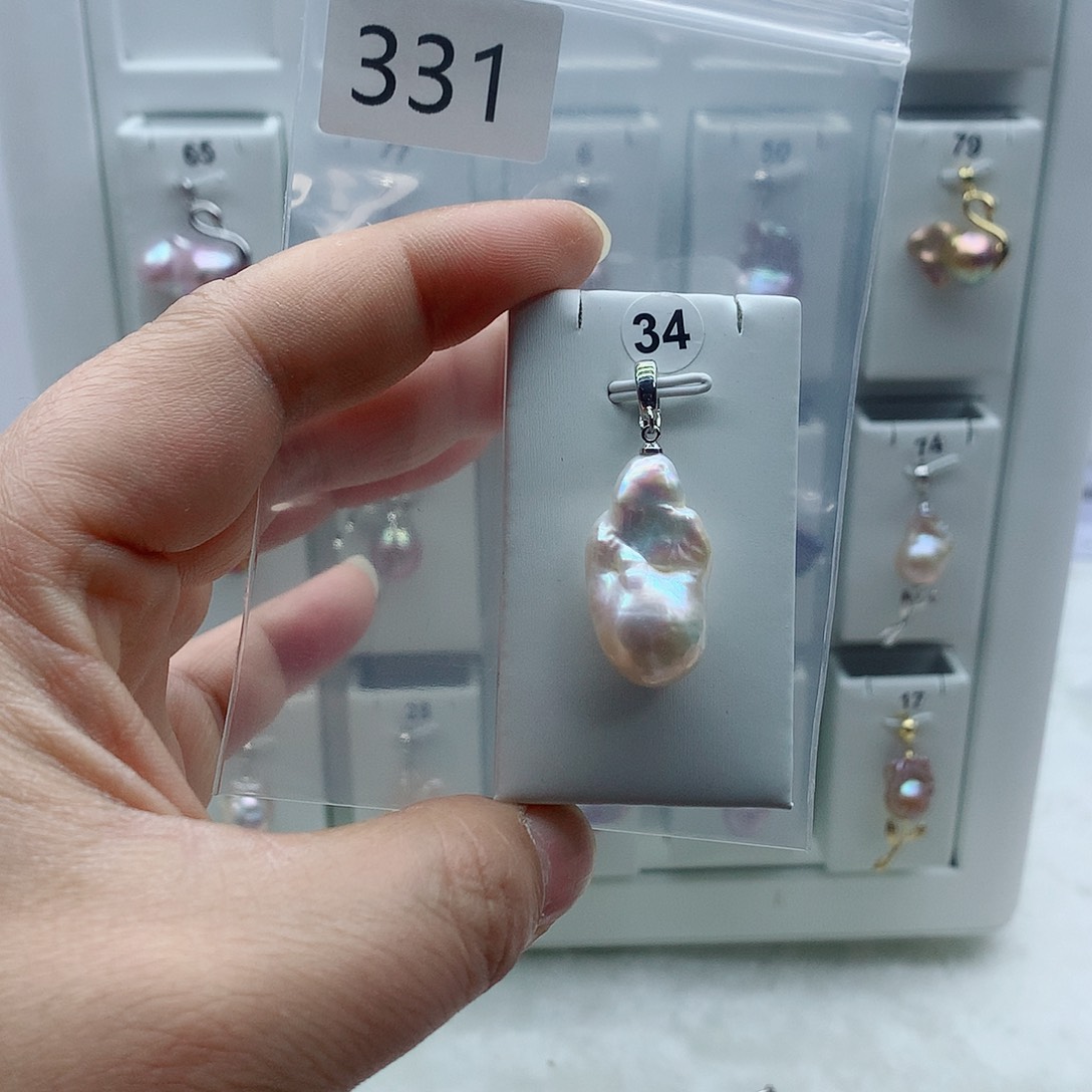 吊坠(不含链)淡水珍珠合金