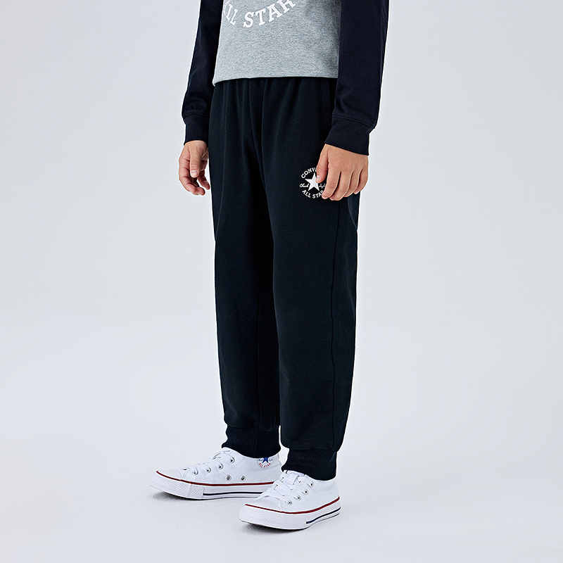 Converse匡威童装长裤春秋束脚裤抽绳简约儿童长裤男女童裤子