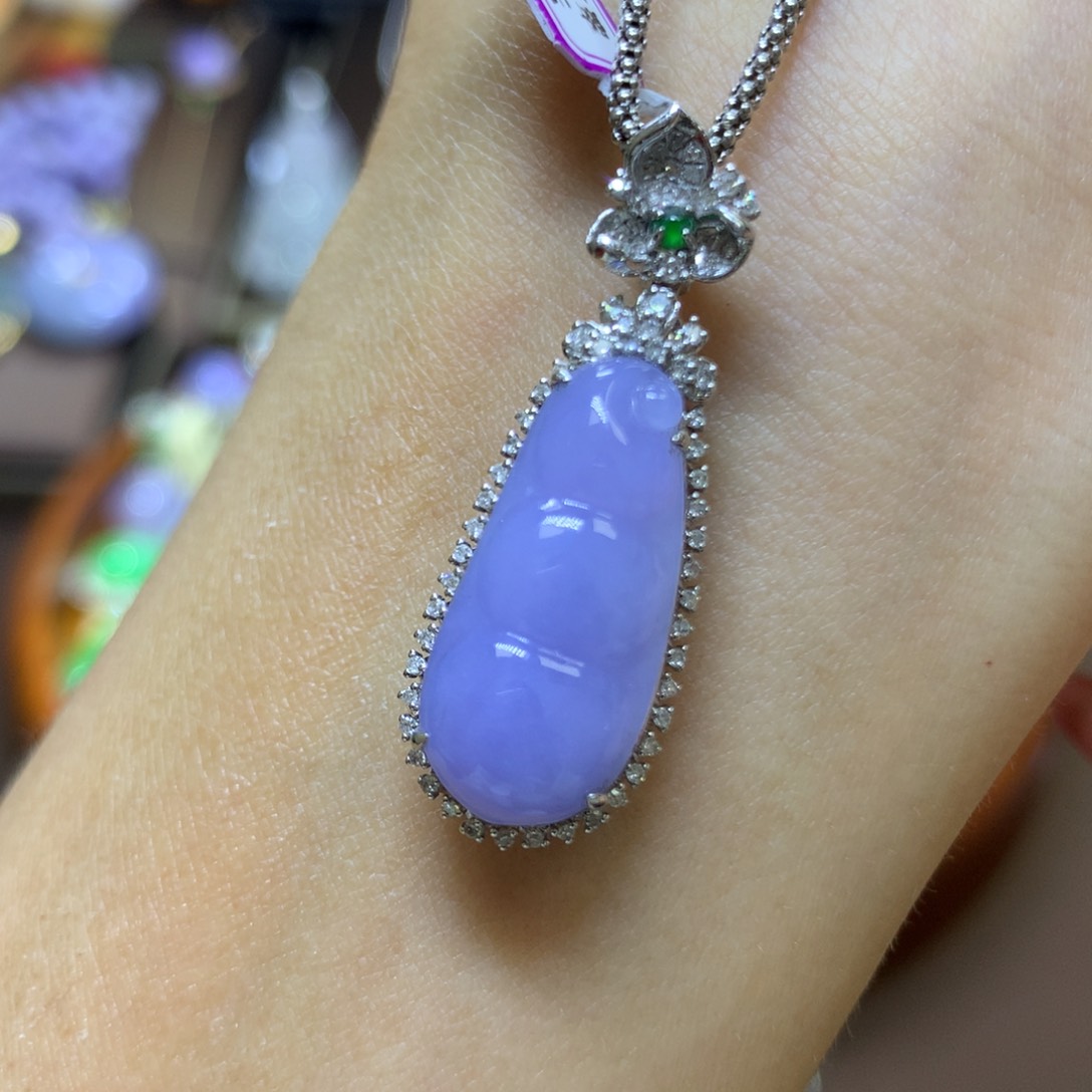 【闪购商品】翡翠颈饰18K金镶嵌翡翠