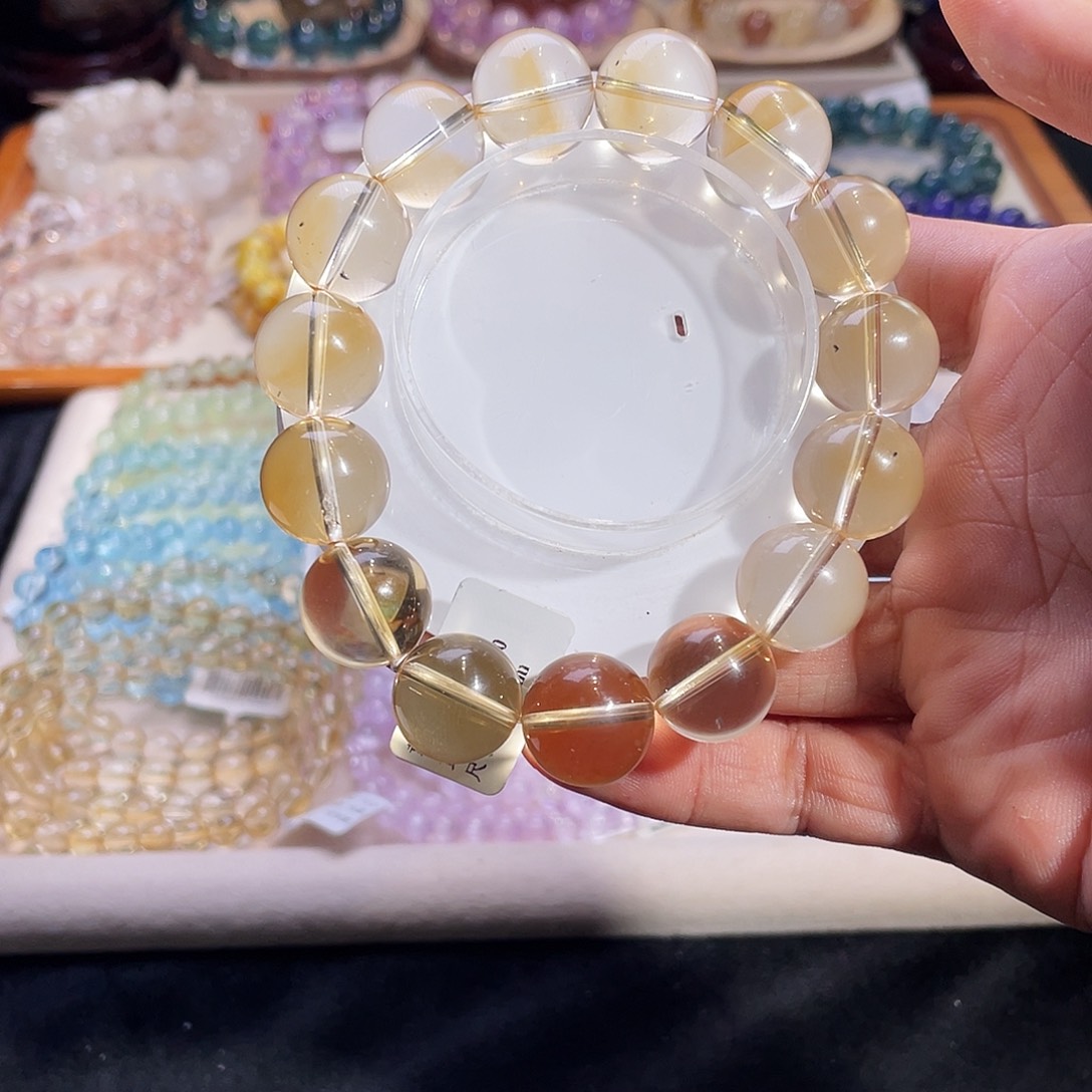 手链未镶嵌水晶黄水晶15.3mm