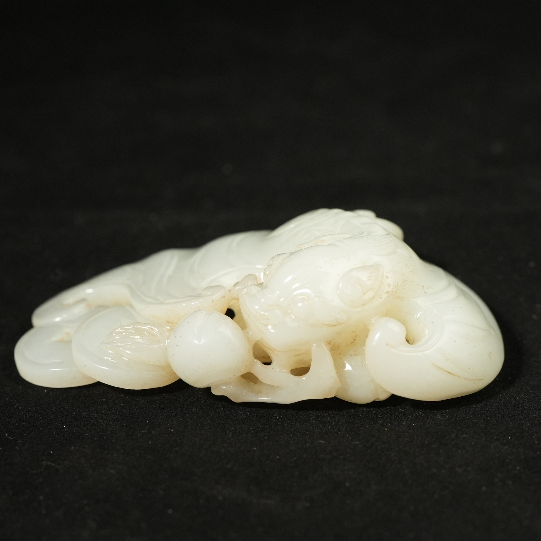 清代和田白玉福在眼前手把件【华豫之门】LLFF2502214013