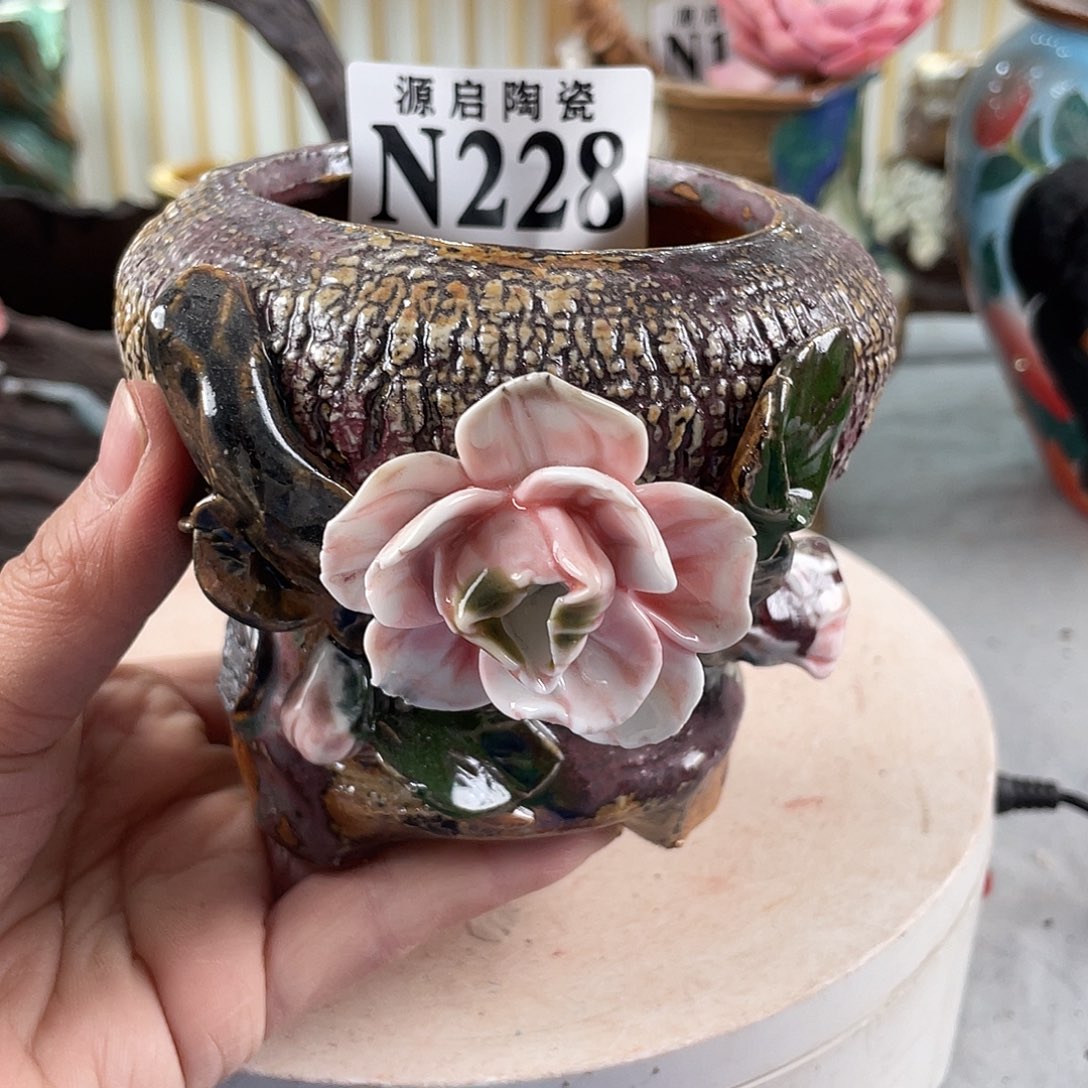 紫砂花盆景德镇多肉花盆228