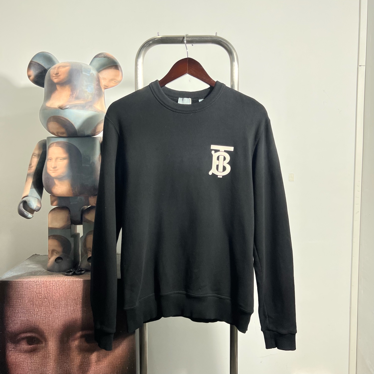 99新 BURBERRY/博柏利 巴宝莉tb黑色卫衣T3106尺码：XS
