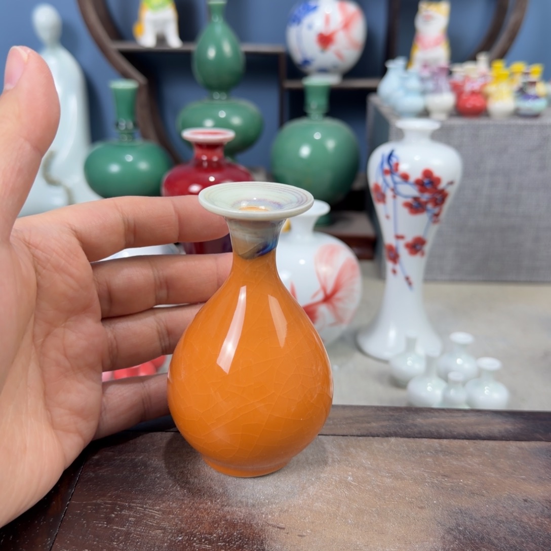 陶瓷手工小花器摆件