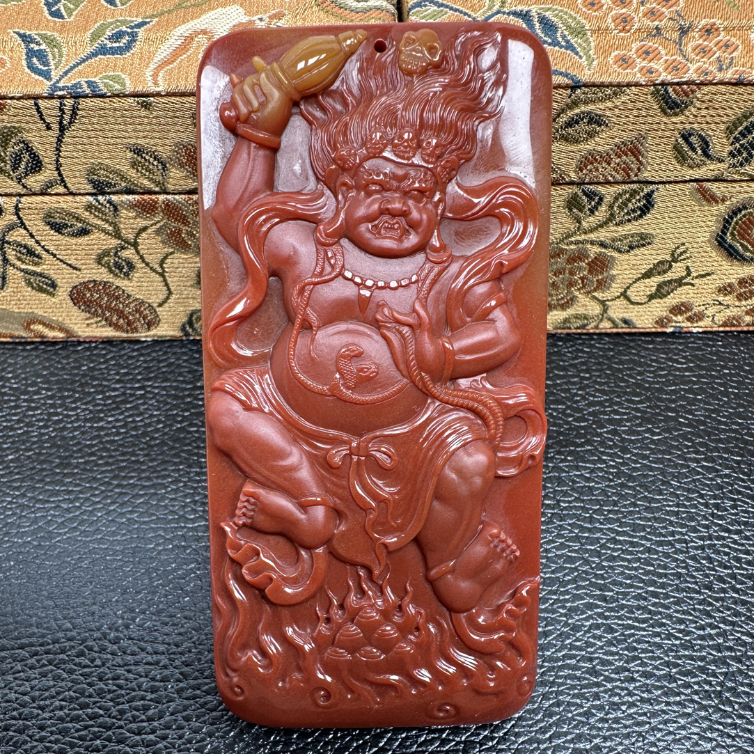 黄龙玉 俏色巧雕 大黑天