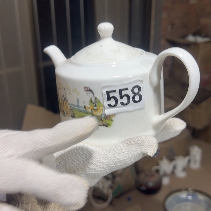 库存瓷片多空茶壶