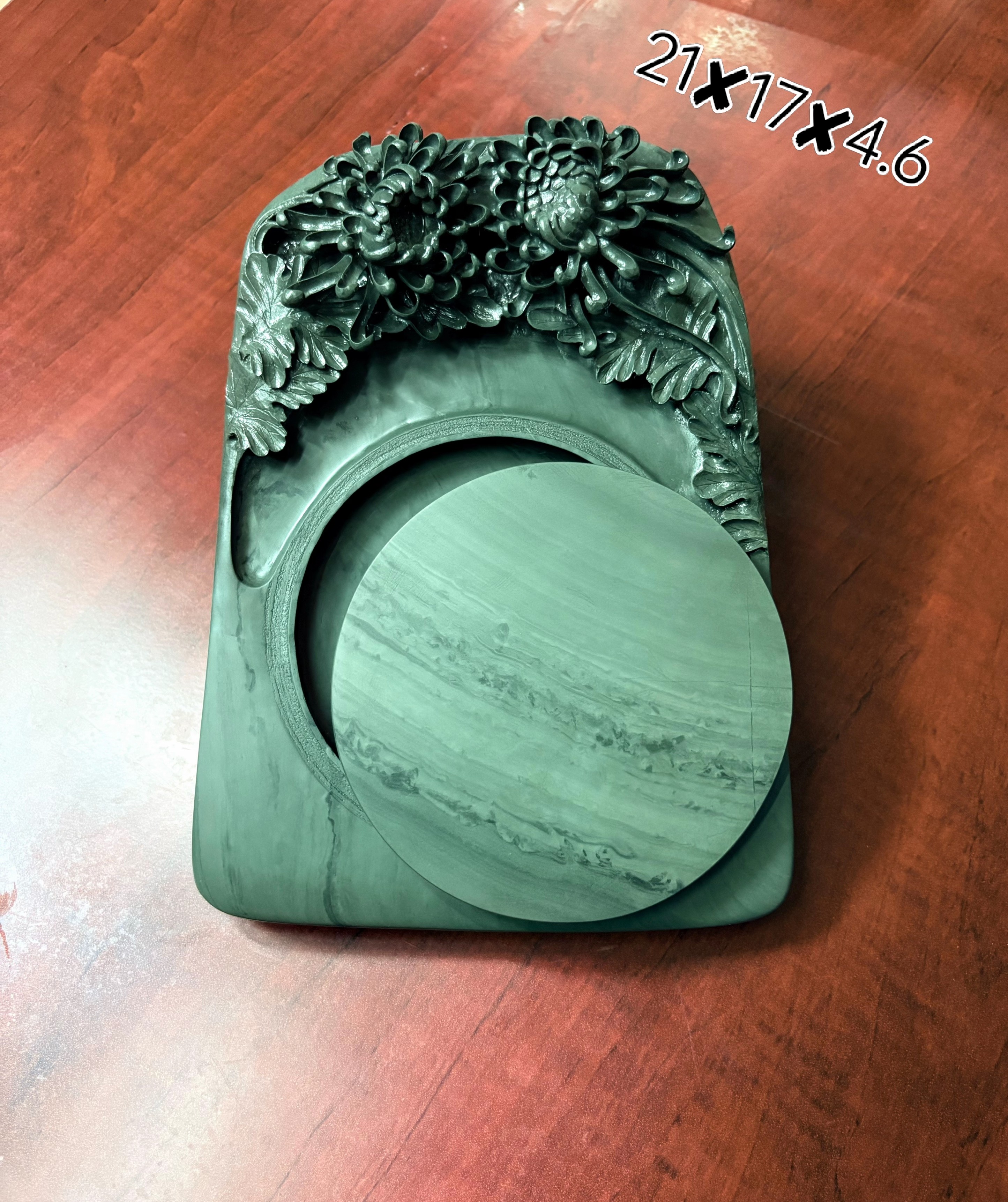 甘肃非遗纯手工雕刻精品洮河砚门子砚尺寸大小看图