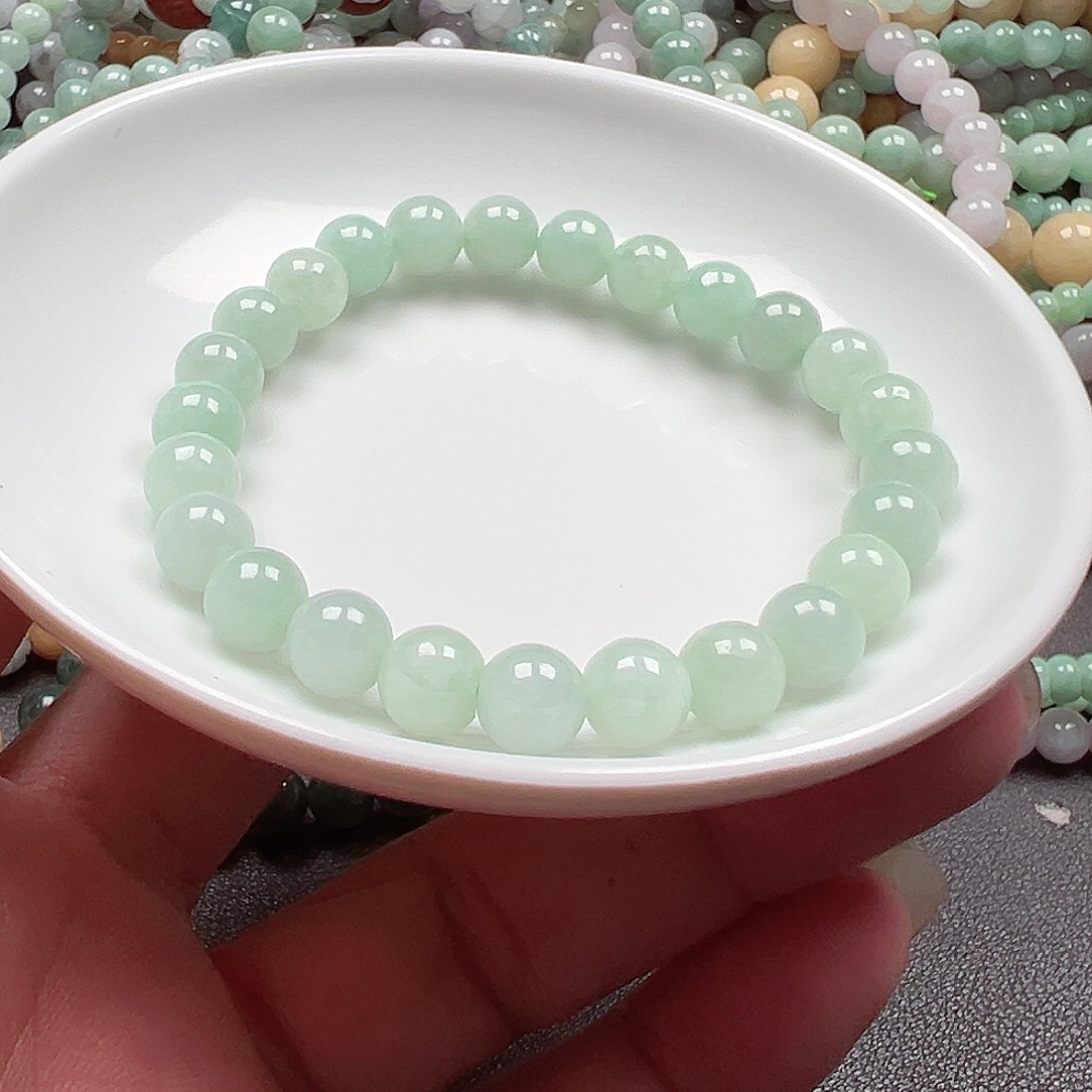 翡翠手链未镶嵌听**月货主老华