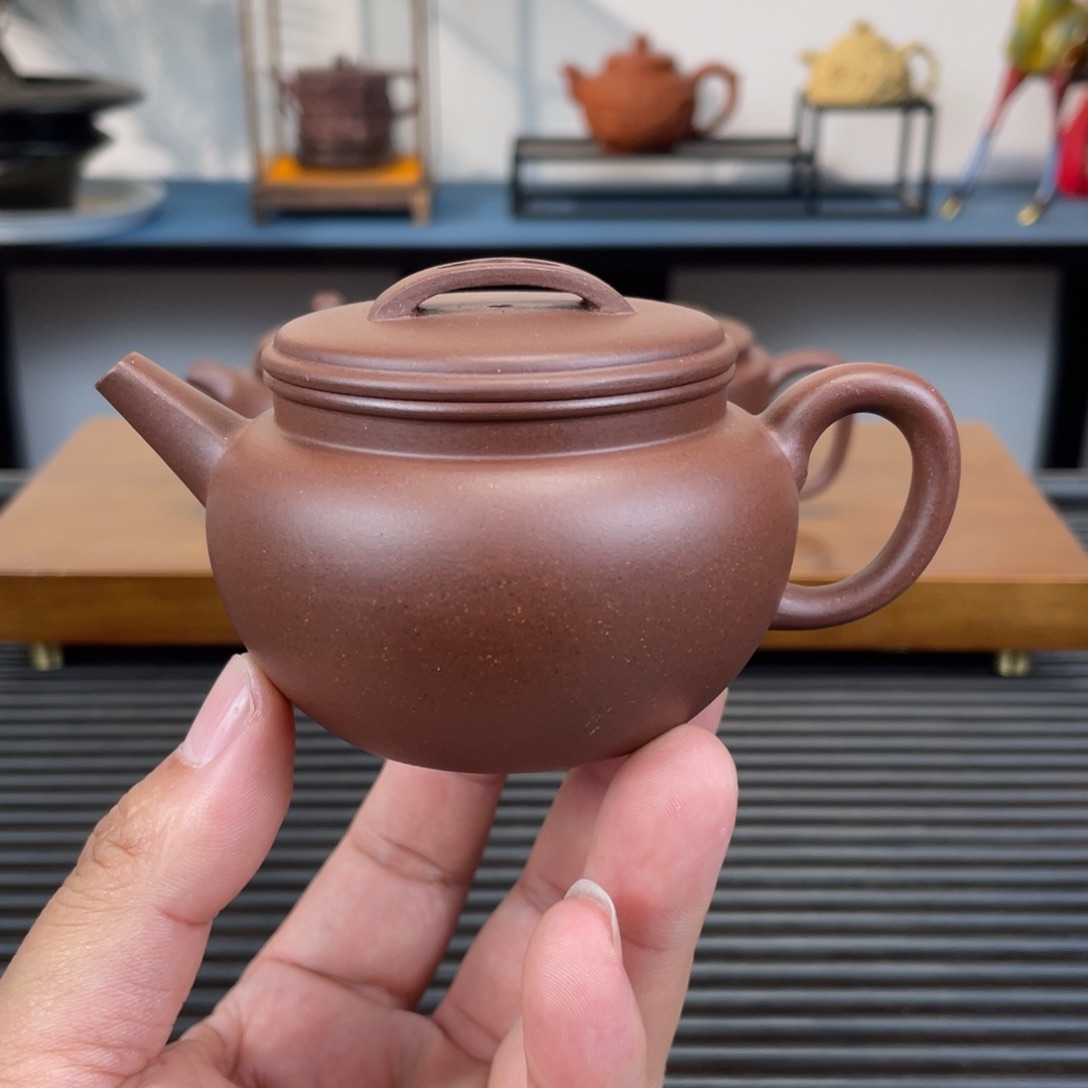 茶壶紫砂紫泥瓦当150cc