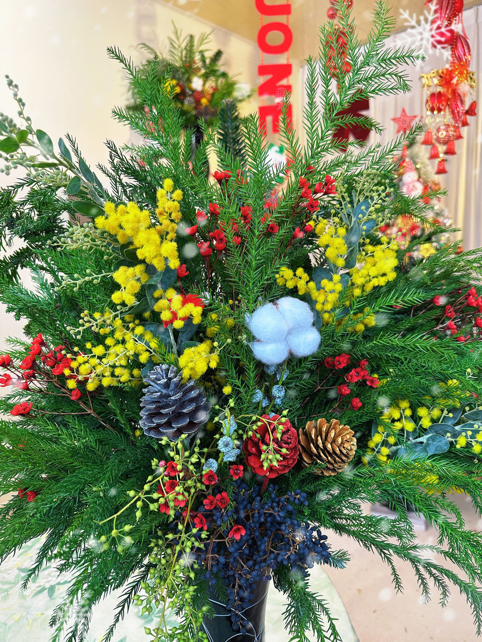 【冬日拾光圣诞花束】圣诞高级小众花束，节日氛围 可做干花