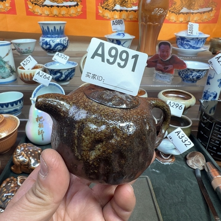 摆件991景德镇手工柴烧供春壶