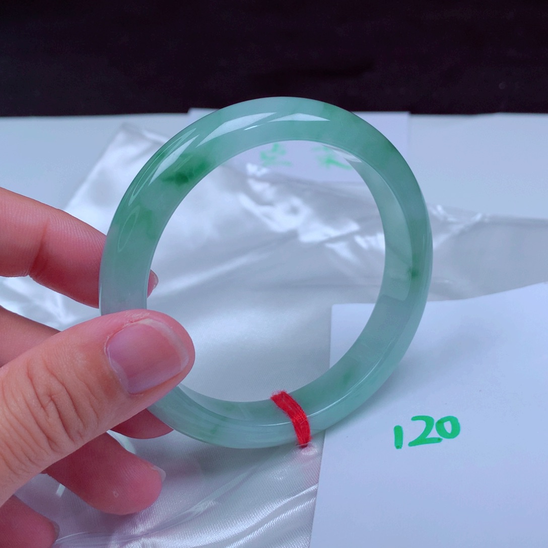 未镶嵌手镯翡翠缅甸天然A货翡翠手镯57.7