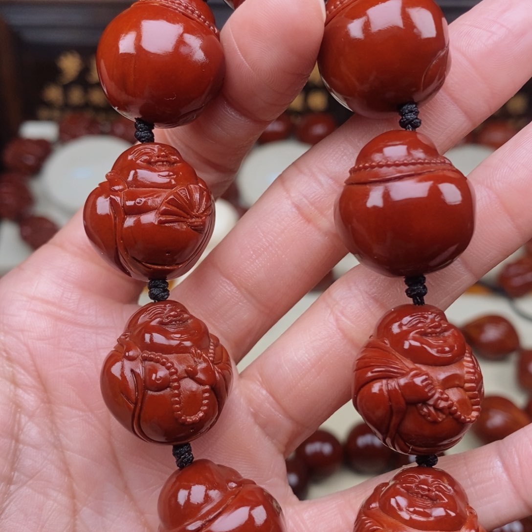 橄榄核手串滑**哥弥勒，