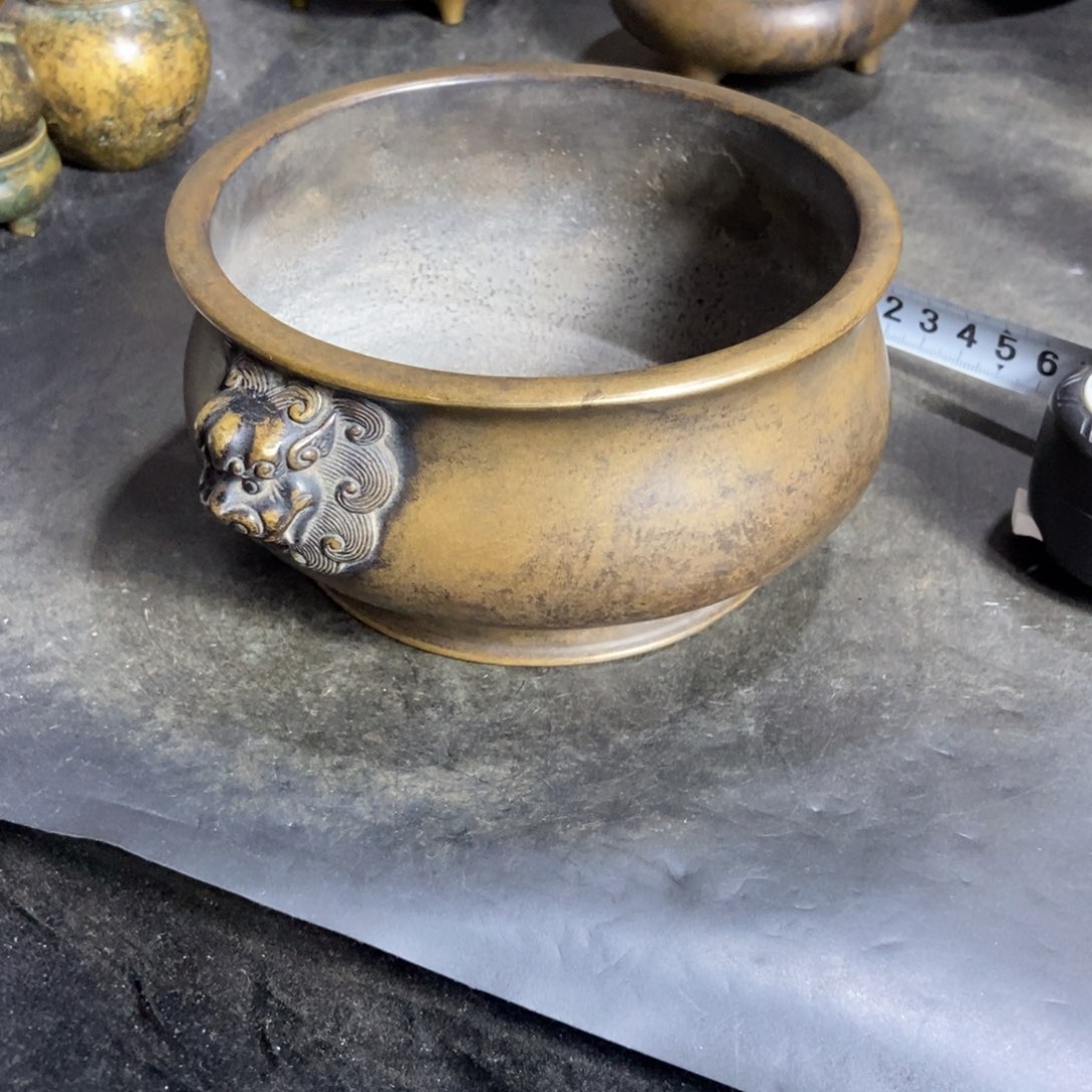 心***仰铜器工艺品摆件香炉摆件