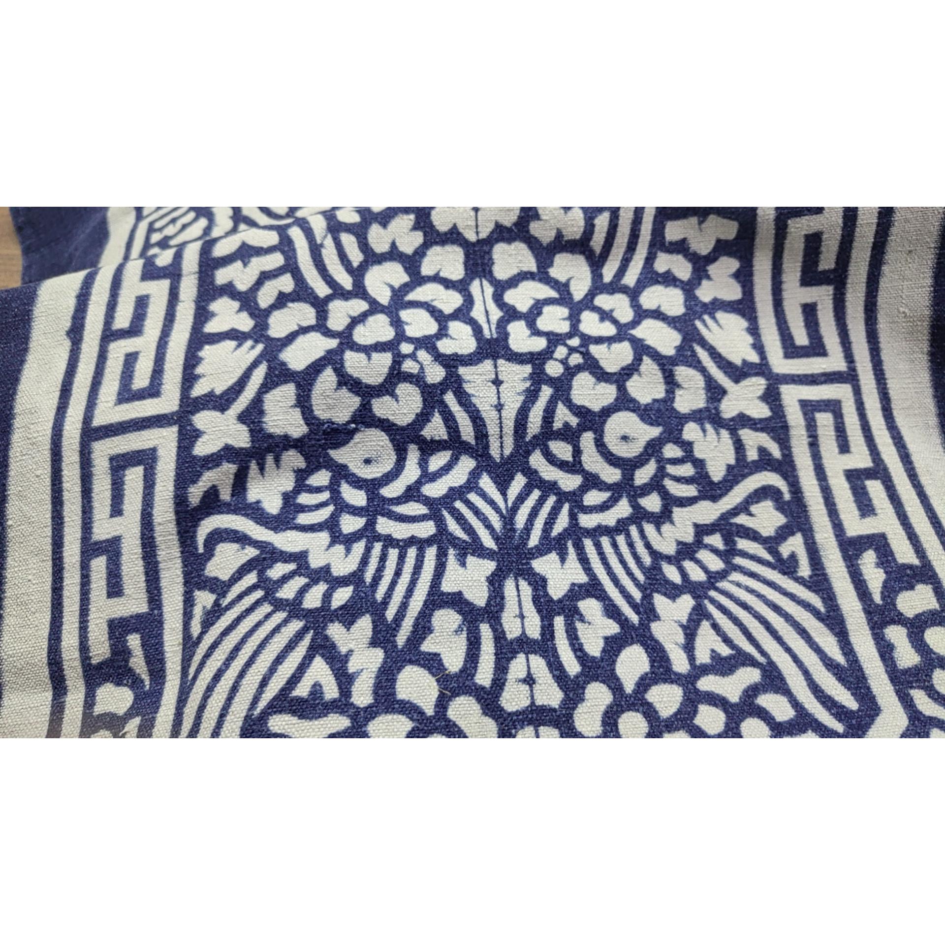 蓝夹缬，中国非遗，木刻植物染