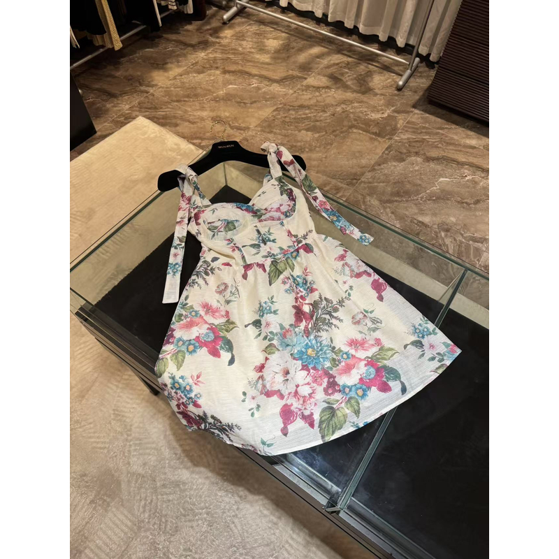 WW2025新款女士白色时尚夏款休闲无袖连衣裙W201020