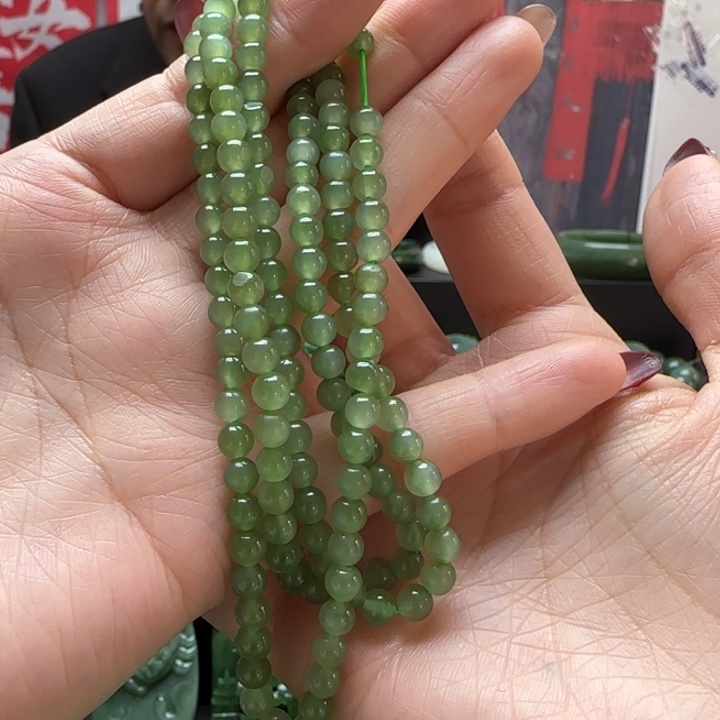 和田玉（碧玉）项链未镶嵌