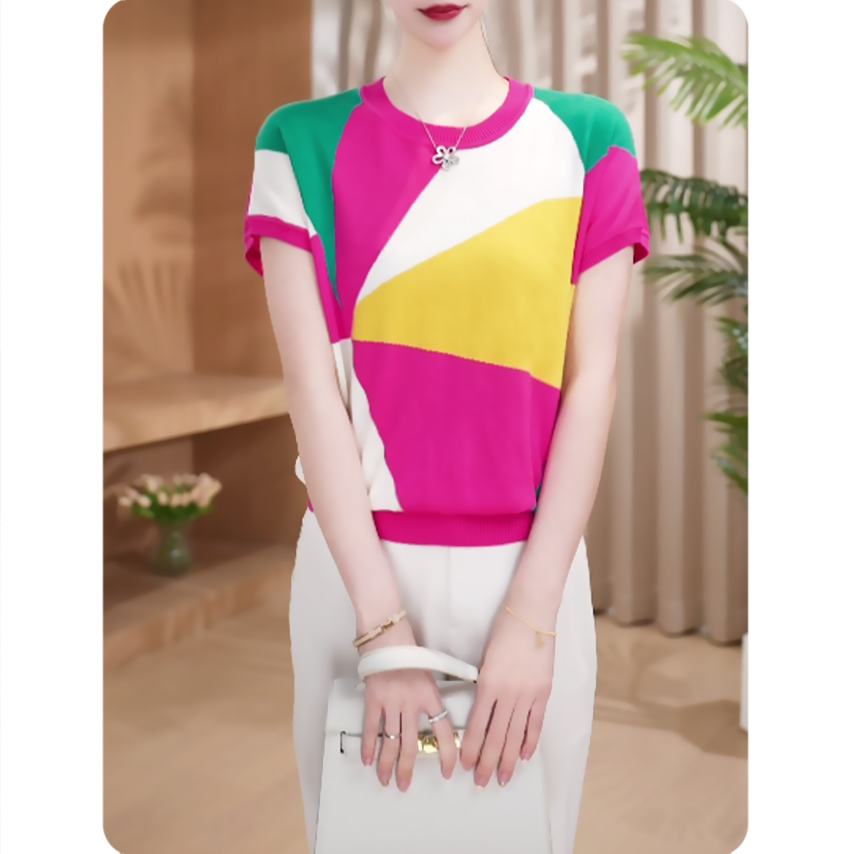 [TS2]新品女士宽松小衫气质上衣时尚休闲女装2ZS01CZ135