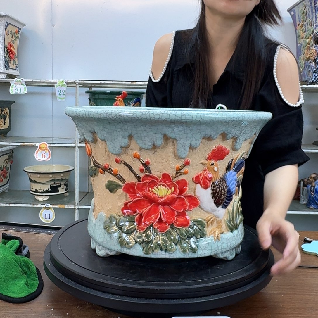 3***3完全开放石湾盆330花盆